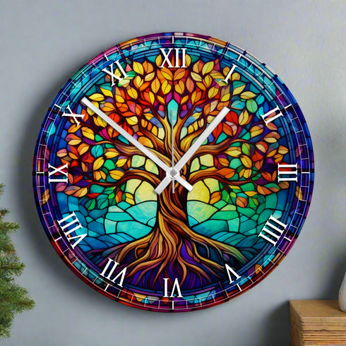 Tree of Life Suncatcher Effect Clock